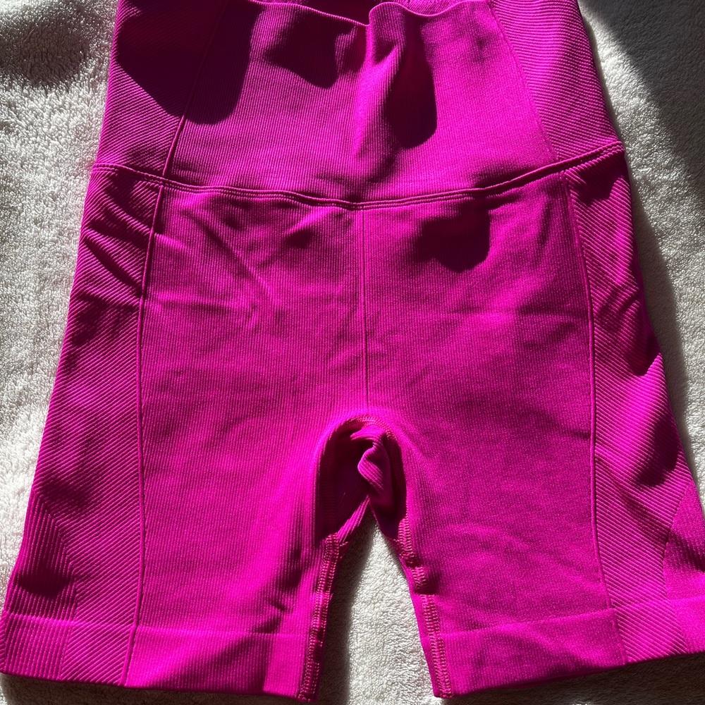 Vibrant Pink High-Waisted Shorts